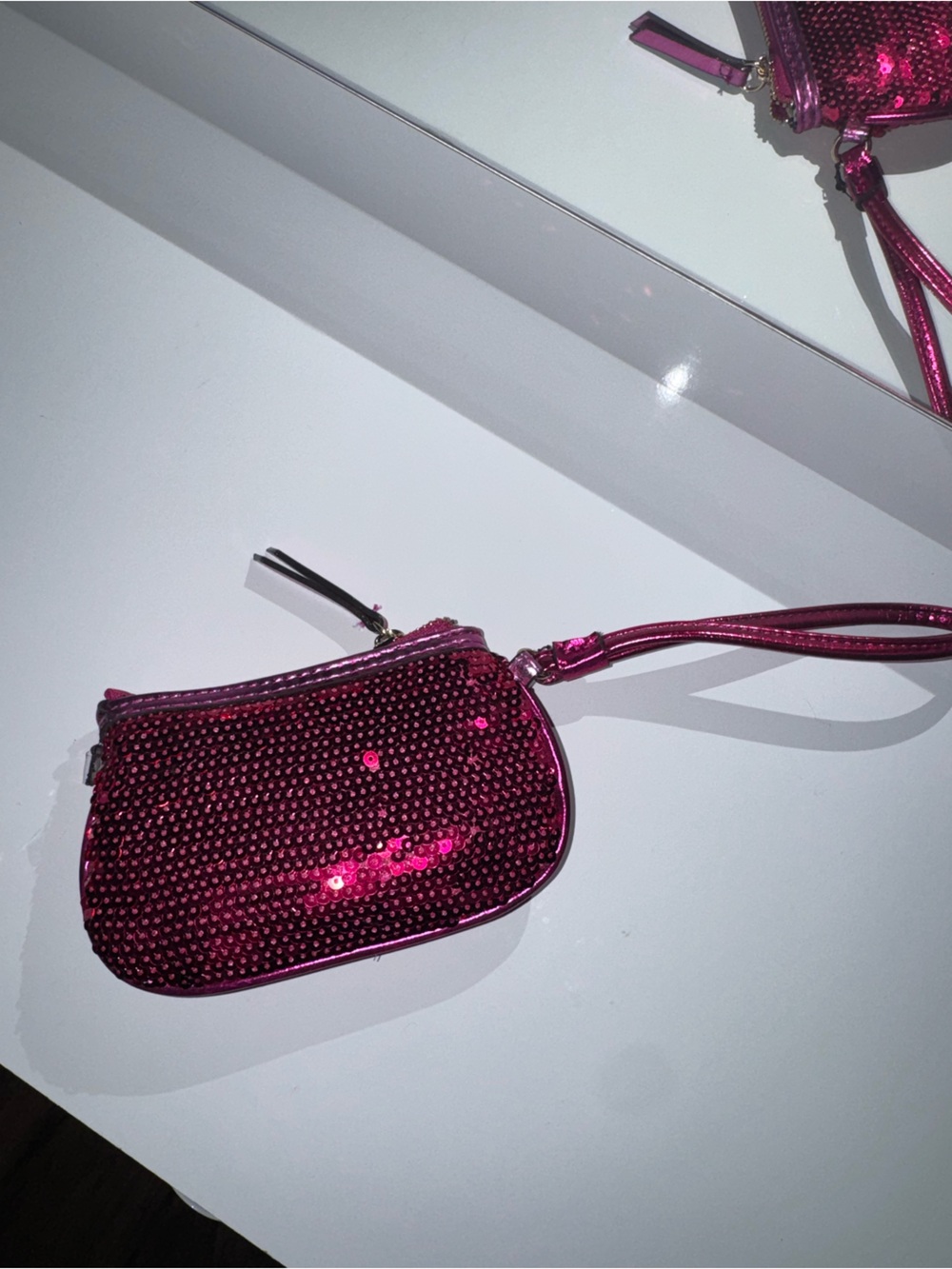Juicy Couture Hot Pink Sequin Wristlet Clutch - Picture 2 of 3